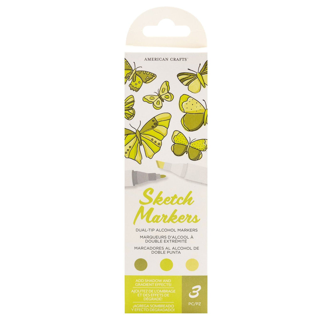 American crafts • sketch markers dual tip key lime
