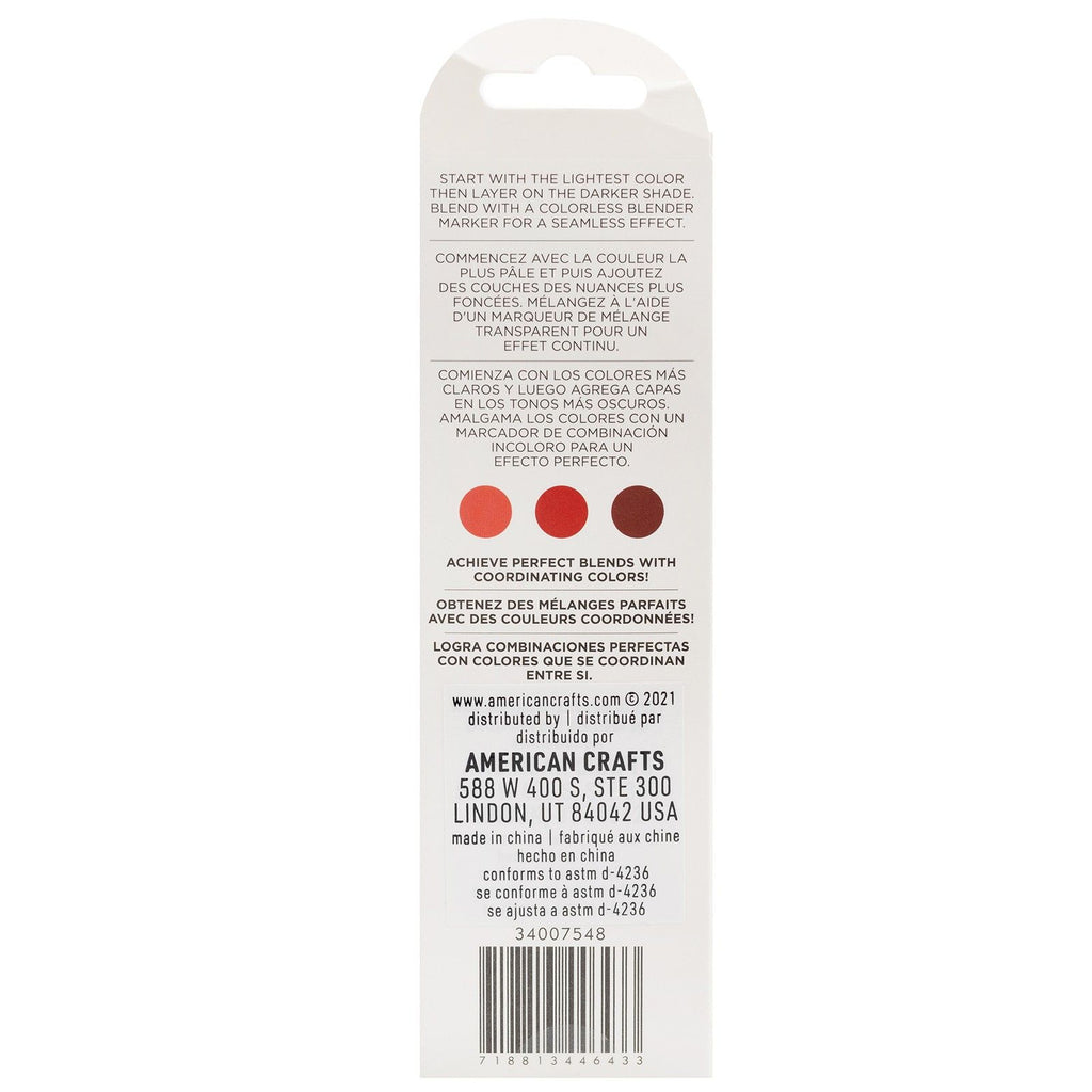 American crafts • sketch markers dual tip cherry