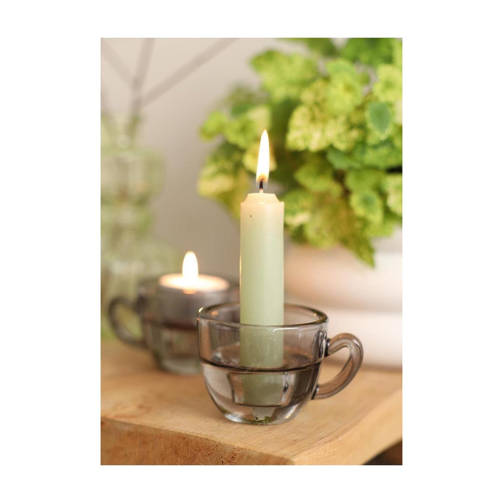 Ideas 4 seasons kaarsenhouder koffie grijs ø8xh5cm