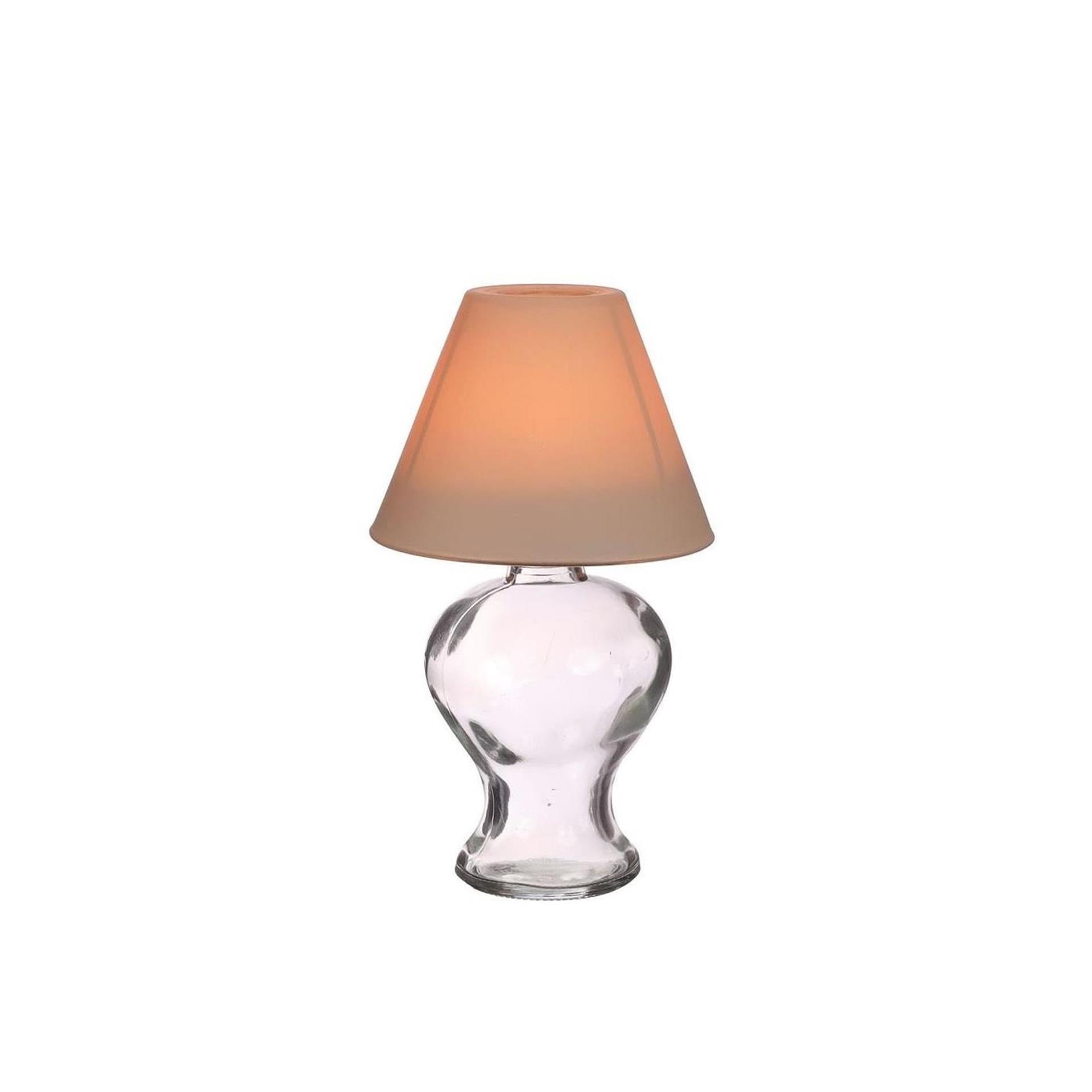 Ideas 4 seasons glazen lamp theelichthouder beige