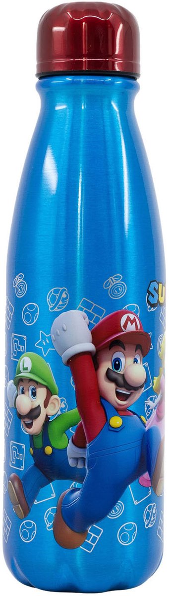 Super Mario Trinkflasche aus Aluminium, 600 ml