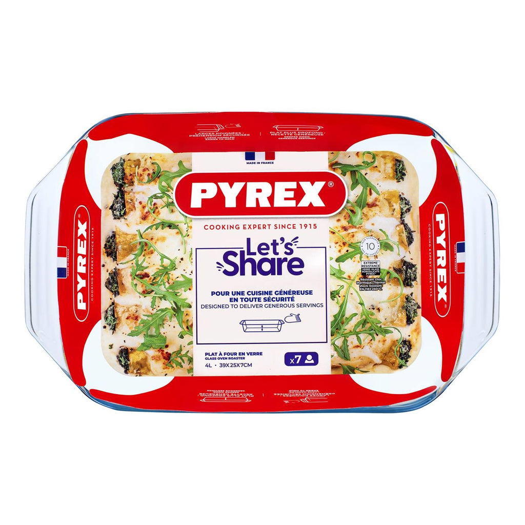 Pyrex ovenschaal 39x25cm 3,8l glas