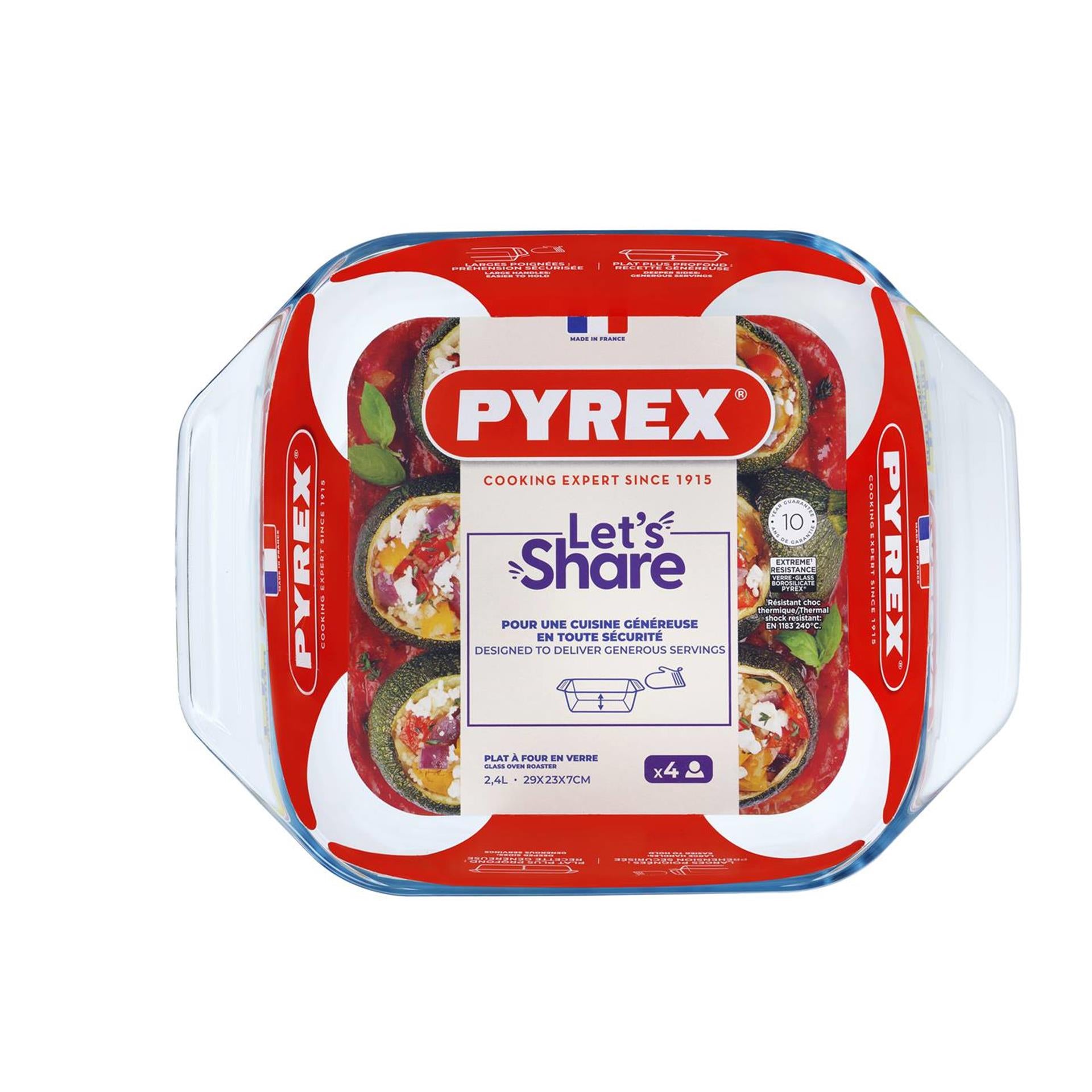 Pyrex ovenschaal vierkant 29x23cm glas