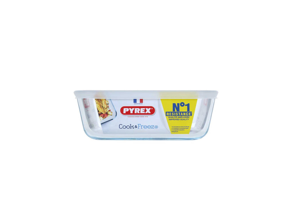 Pyrex schaal met deksel 2l 20x22cm