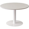 Ronde tafel paperflow easyoffice melamine, staal wit