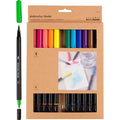 Creativ company dubbelzijdige aquarel marker standaard kleuren, 12st.