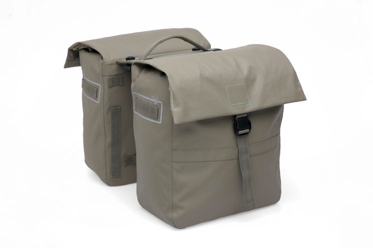 Neue Looxs Leeds Double MIK 2.0 Doppel-Packtasche – 38 Liter – 33 x 18 x 38 cm (2x) – Taupe