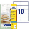 Inkjet adresetiketten avery 250 stuks transparant