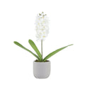 Mansion atmosphere kunstbloem hyacint wit in pot 15xh41cm