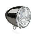 Axa led voorlicht koplamp 606 auto on off naaf 15 lux dark chrome 60cm blister