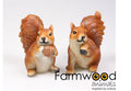 Farmwood animals beeld eekhoorn etend 16x9x18cm