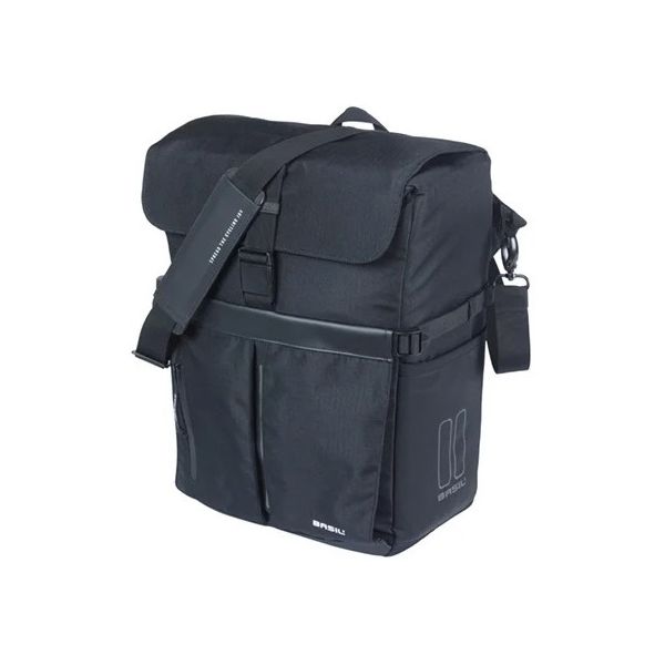 Basil Move MIK Fahrradtasche mit Nieten, 14 Liter, 14 x 24 x 34 cm, schwarz