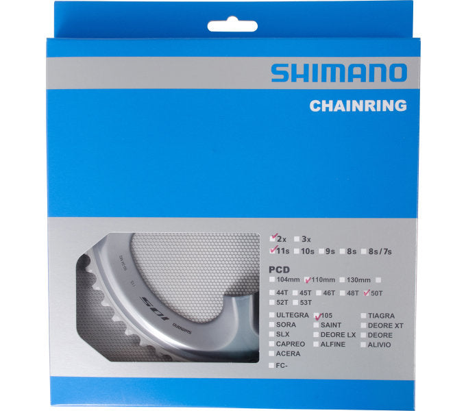 Kettenblatt 50T Shimano 105 FC-R7000 - silber