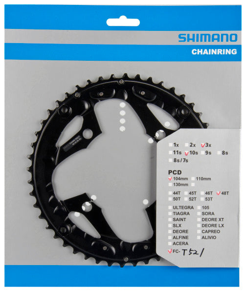 Shimano kettingblad shim.chainring 48z 4l 104lk ks sw t521