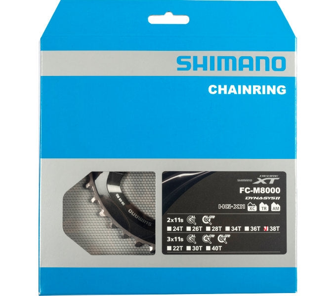 Kettenblatt 38T Shimano XT FC-M8000 2 x 11-fach