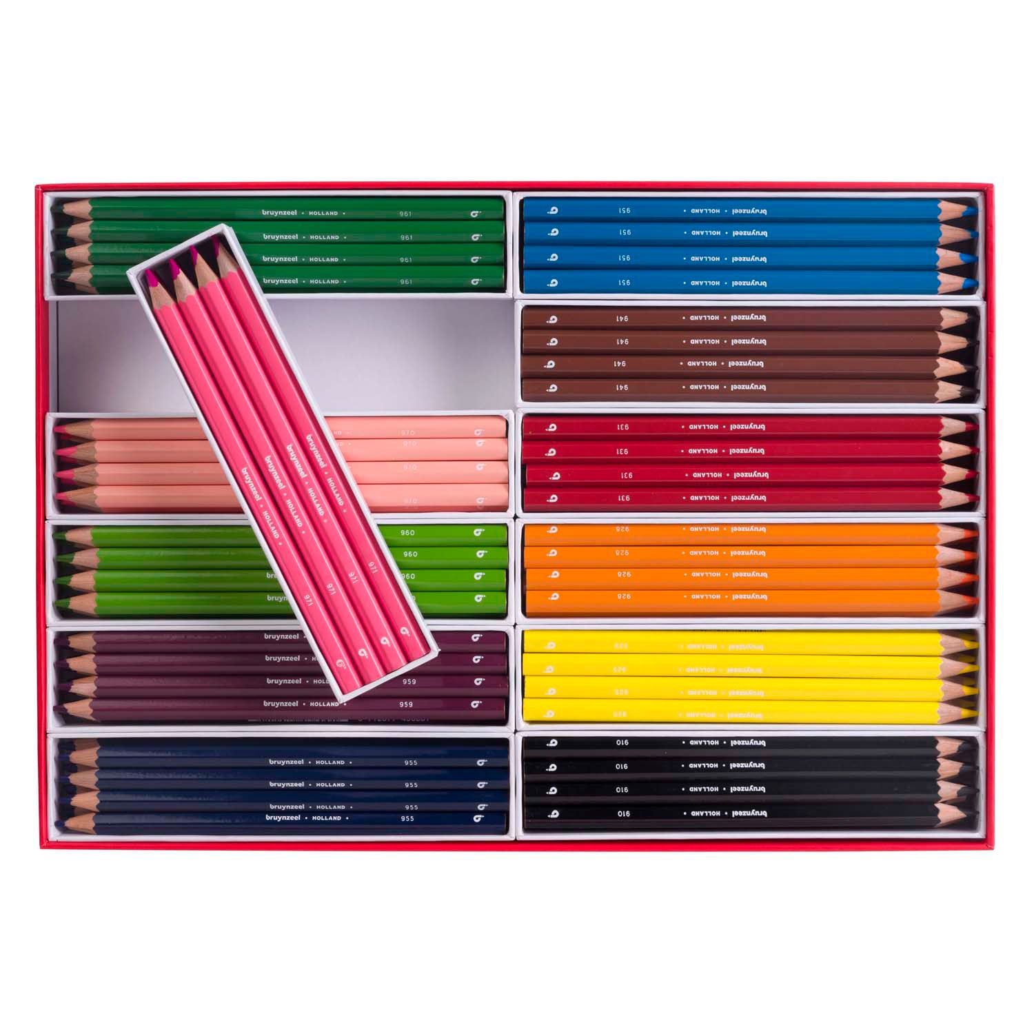 Bruynzeel mega kleurpotlodenset, 12x12 kleuren
