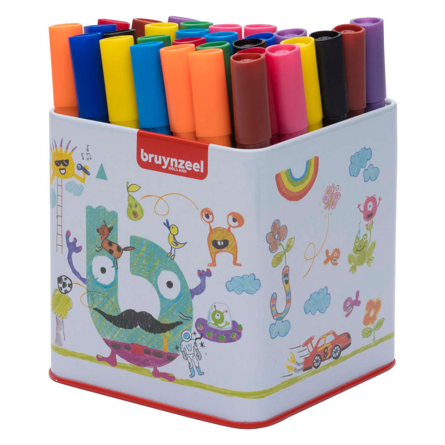 Bruynzeel Filzstift-Dreifachstift-Set mit 50 Farben