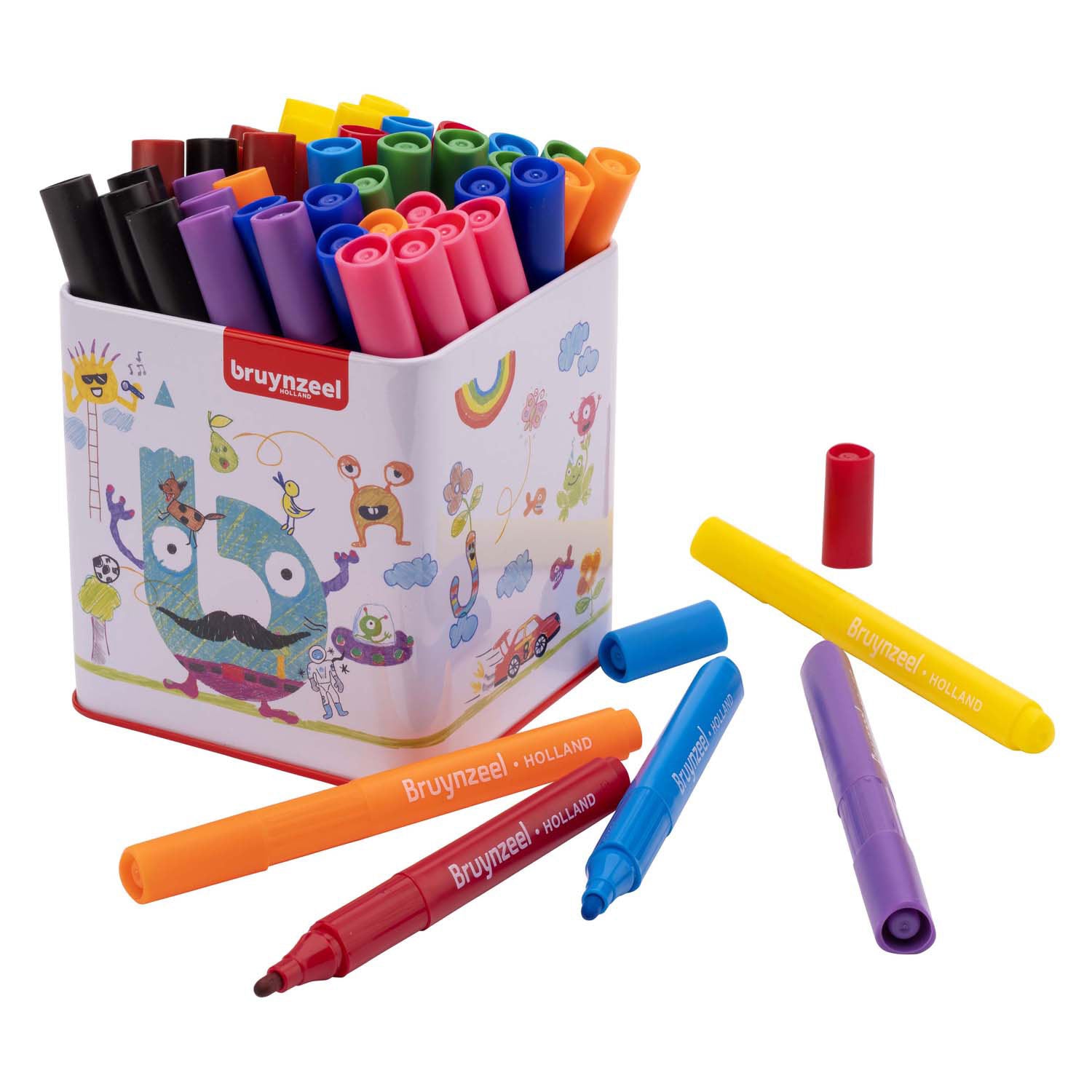 Bruynzeel Filzstift-Dreifachstift-Set mit 50 Farben