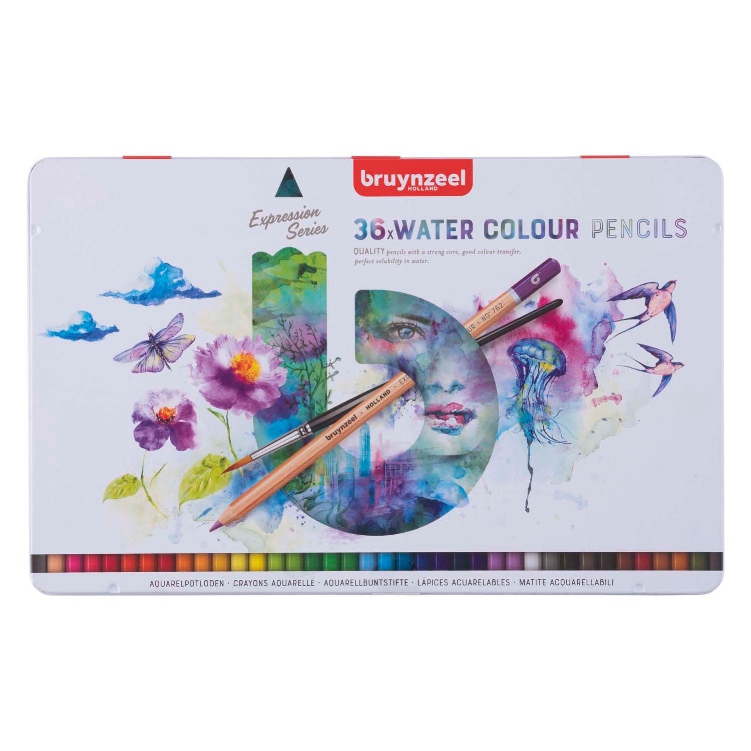 Bruynzeel • Ausdrucks-Aquarellstifte, Dose 36