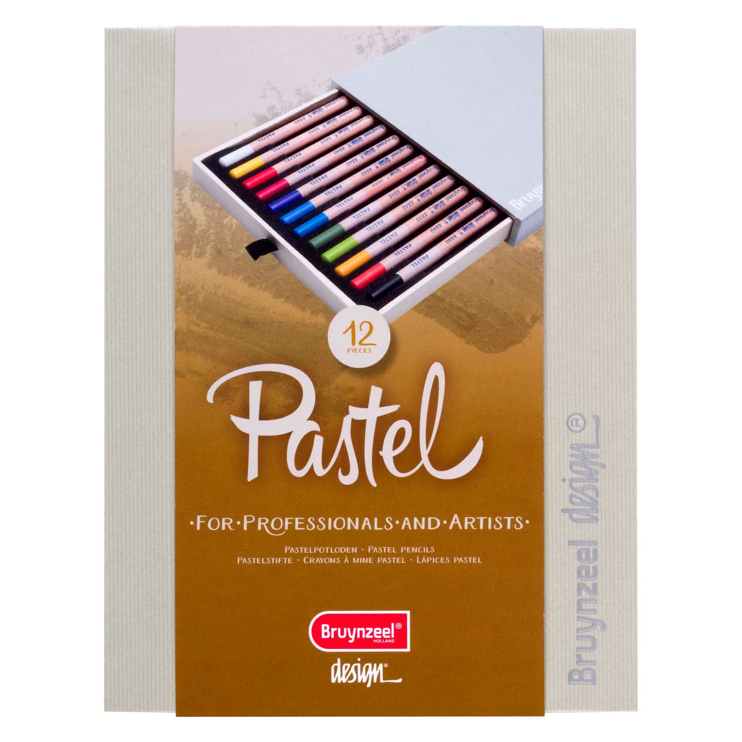 Bruynzeel Design Pastell-Federmäppchen, 12 Farben