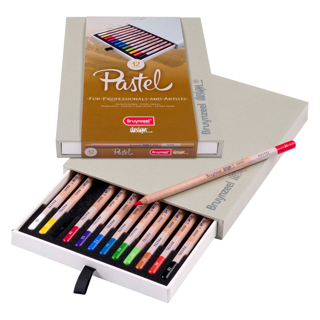 Bruynzeel Design Pastell-Federmäppchen, 12 Farben