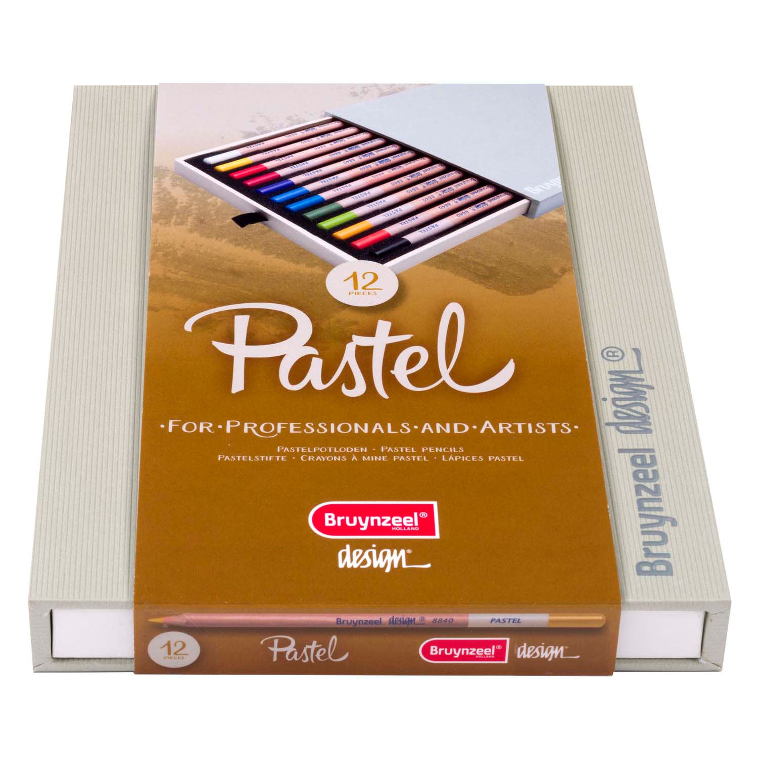 Bruynzeel Design Pastell-Federmäppchen, 12 Farben