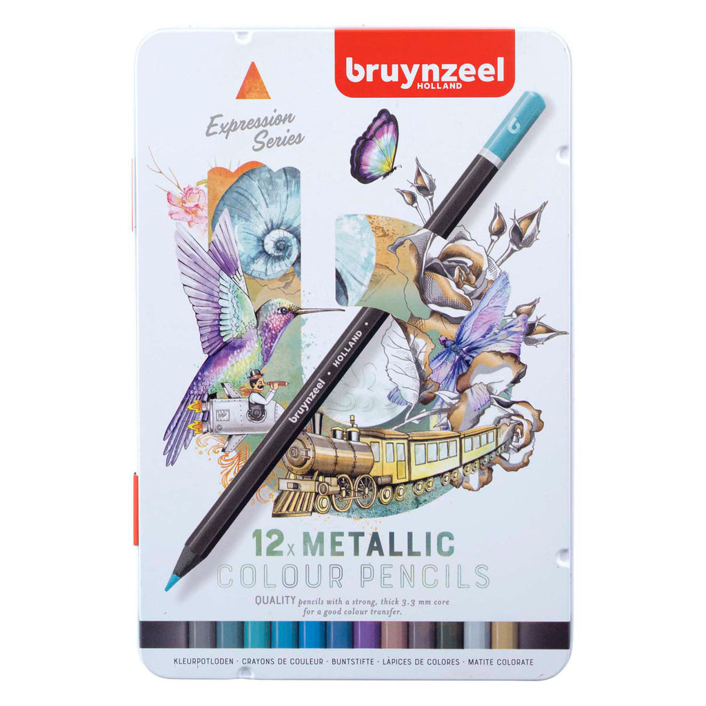 Bruynzeel Expression Buntstifte Metallic-Töne, 12er-Dose