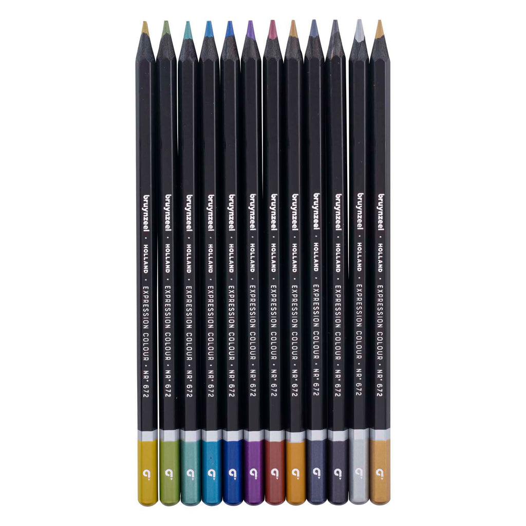 Bruynzeel Expression Buntstifte Metallic-Töne, 12er-Dose