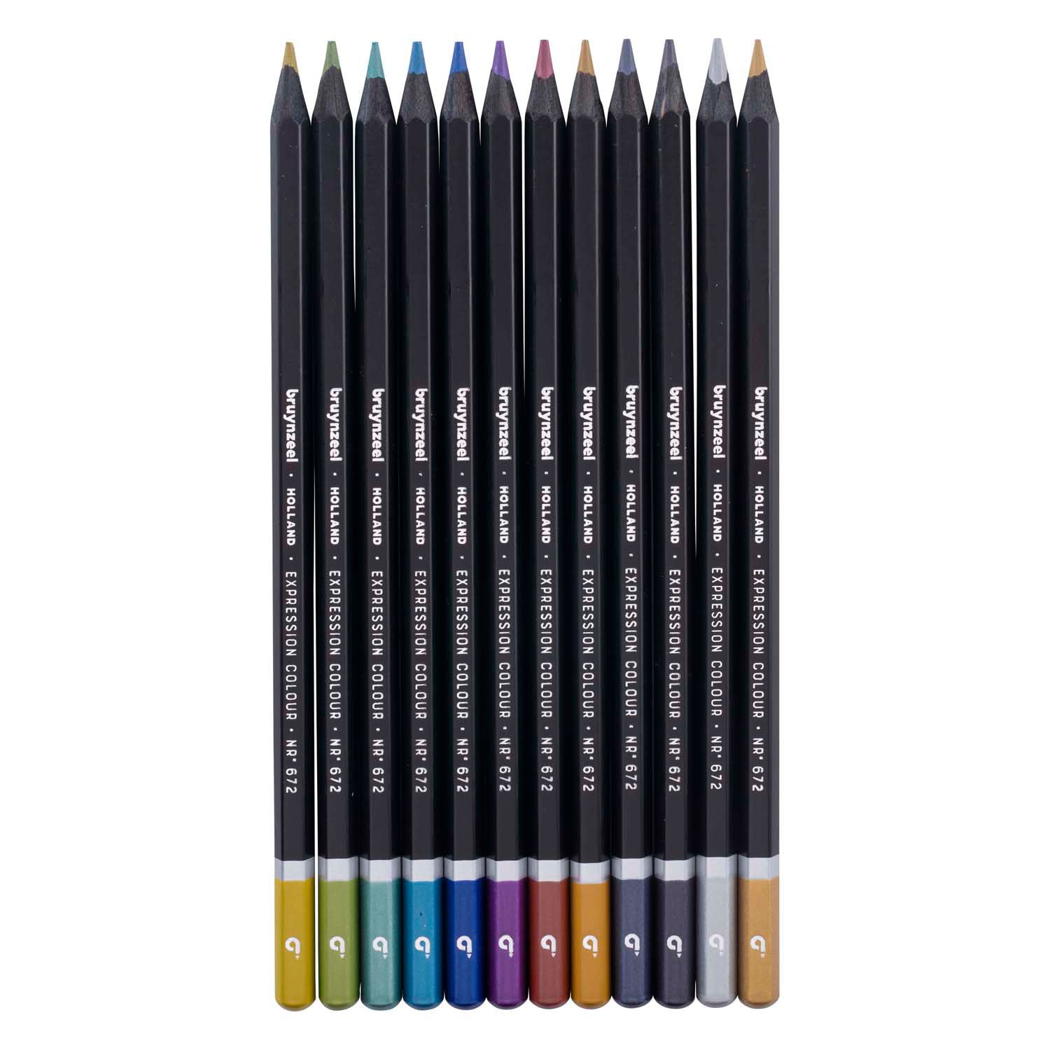 Bruynzeel Expression Buntstifte Metallic-Töne, 12er-Dose