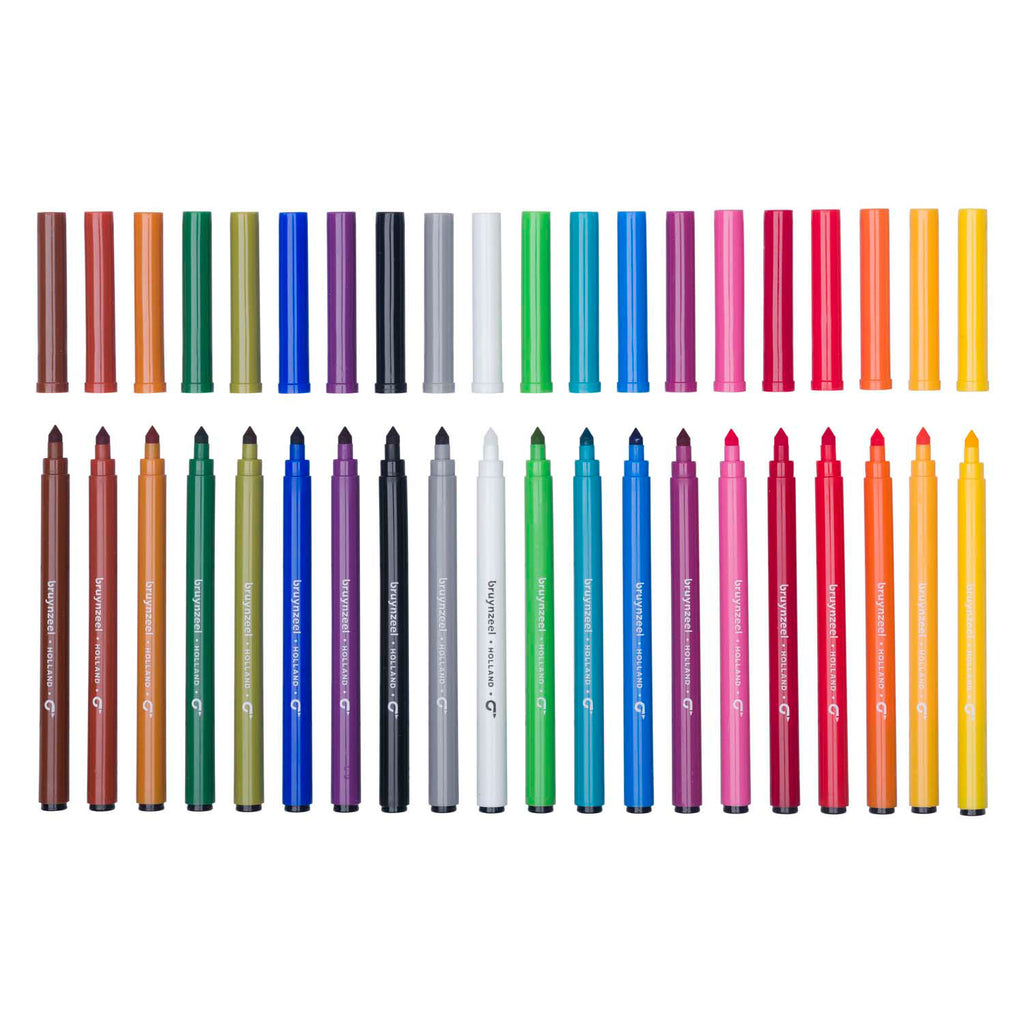 Bruynzeel kids super point viltstiften set, 20 kleuren