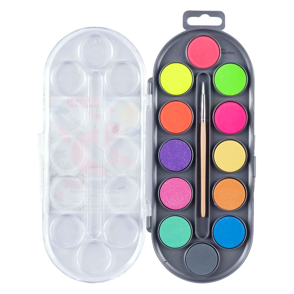 Bruynzeel • Kinder-Aquarell-Set Metallic Neon 12tlg