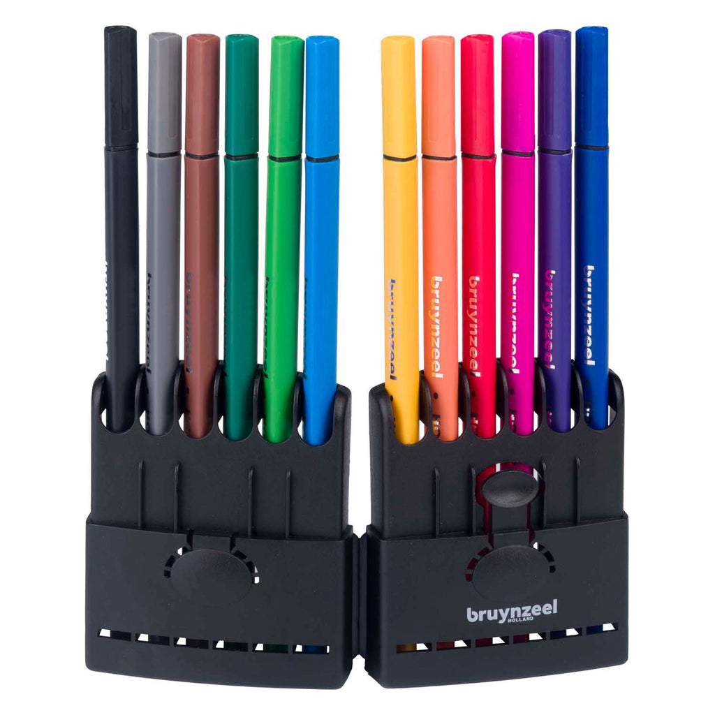 Bruynzeel fineliner etui 12