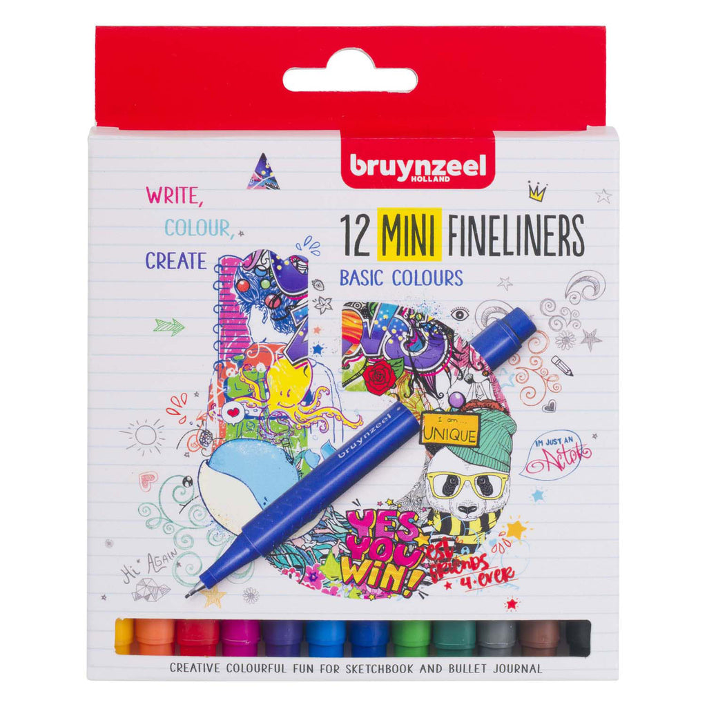 Bruynzeel Fineliner Mini-Set 12 Farben