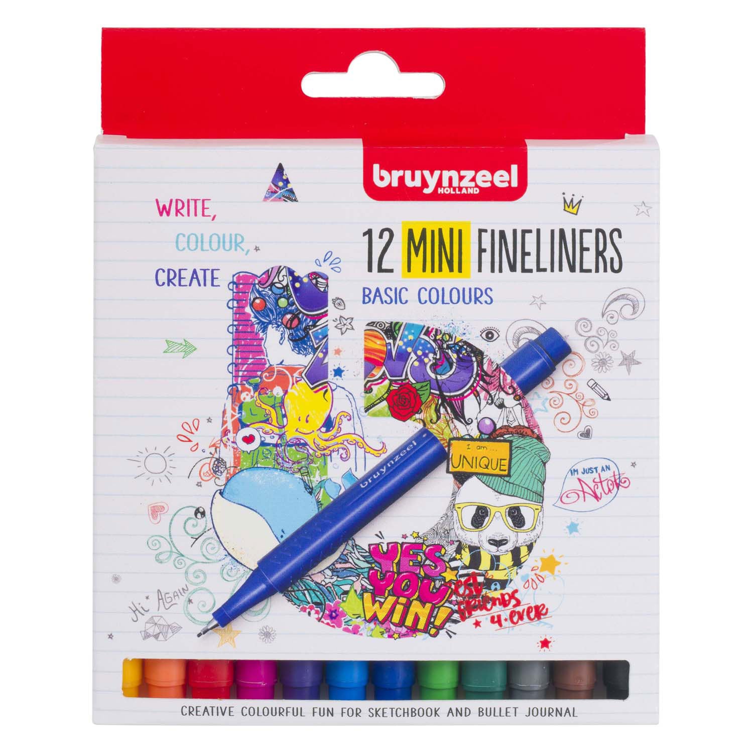 Bruynzeel Fineliner Mini-Set 12 Farben