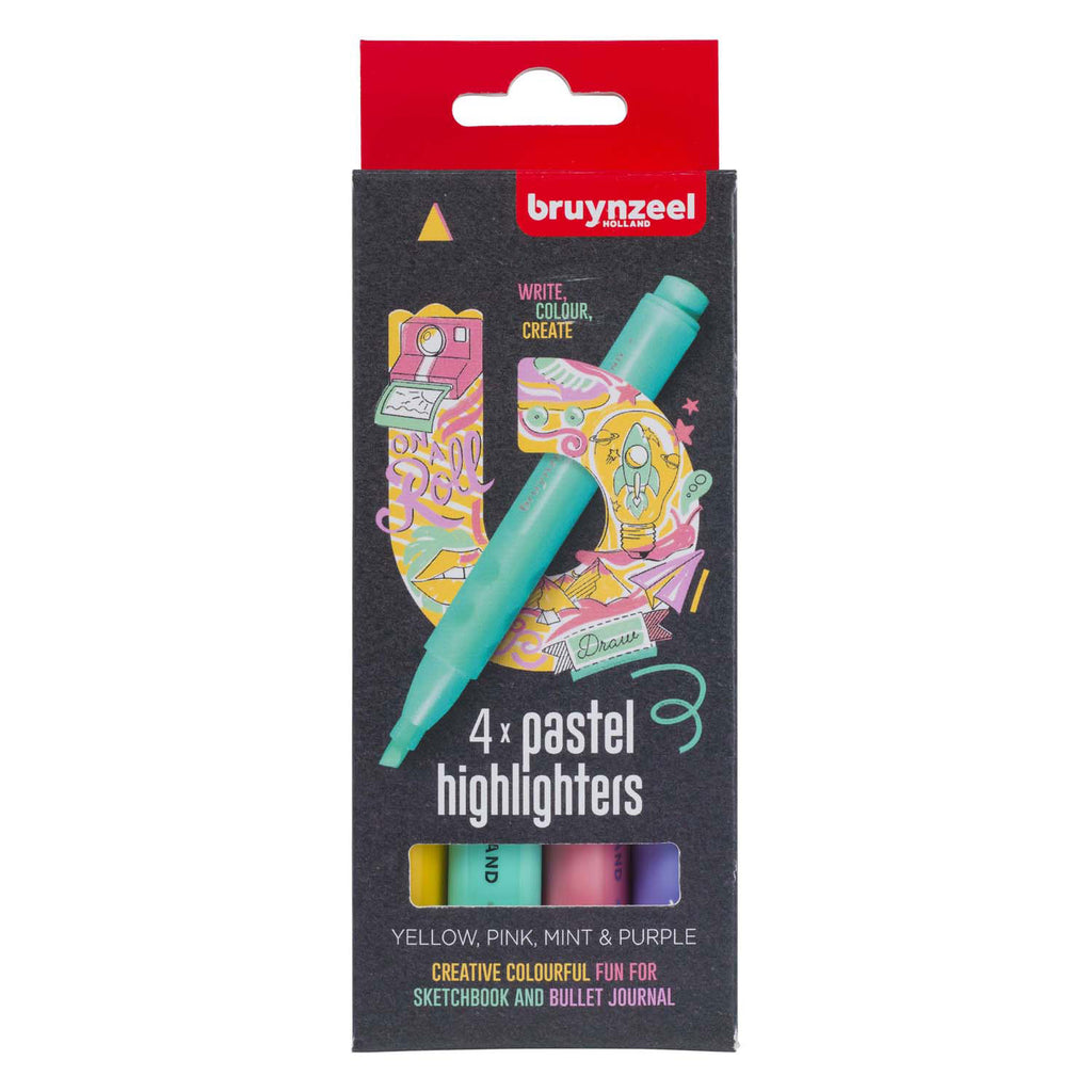 Bruynzeel Marker-Set Pastell 4 Farben