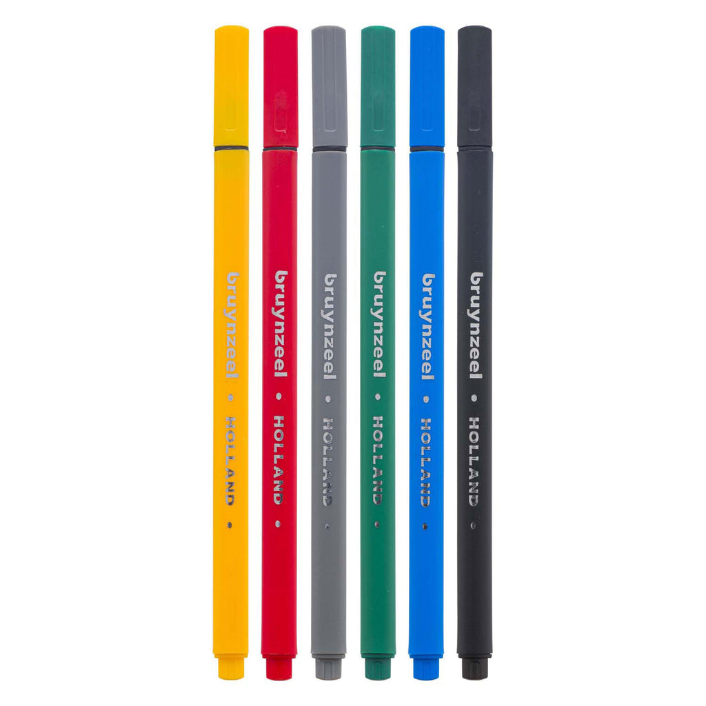 Bruynzeel Fineliner-Set Basic 6 Farben