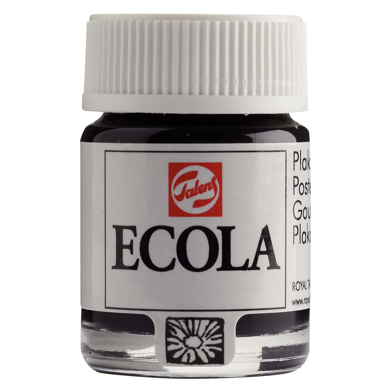 Bruynzeel Ecola Plakatfarbe, Flasche 16 ml, Schwarz 700