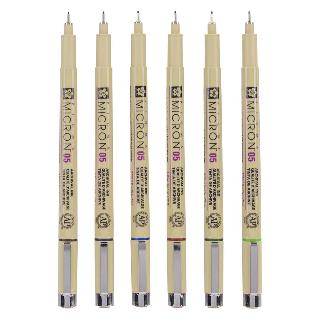 Sakura • Pigma Micron Set Erdtöne 0,45 mm 6 Stück