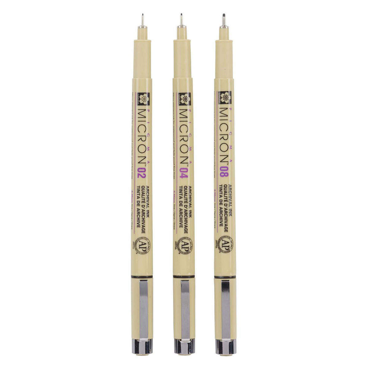 Sakura pigma micron fineliners etui - 3 fineliners - zwart