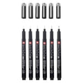 Sakura Pigma Micron Black Edition Set inklusive kostenloser Hülle, 6-teilig
