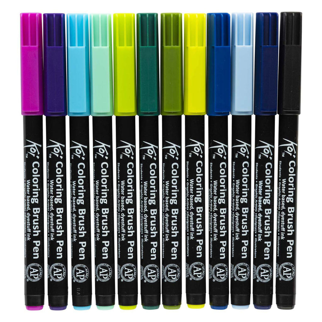 Sakura koi coloring brush pen set, 24 kleuren