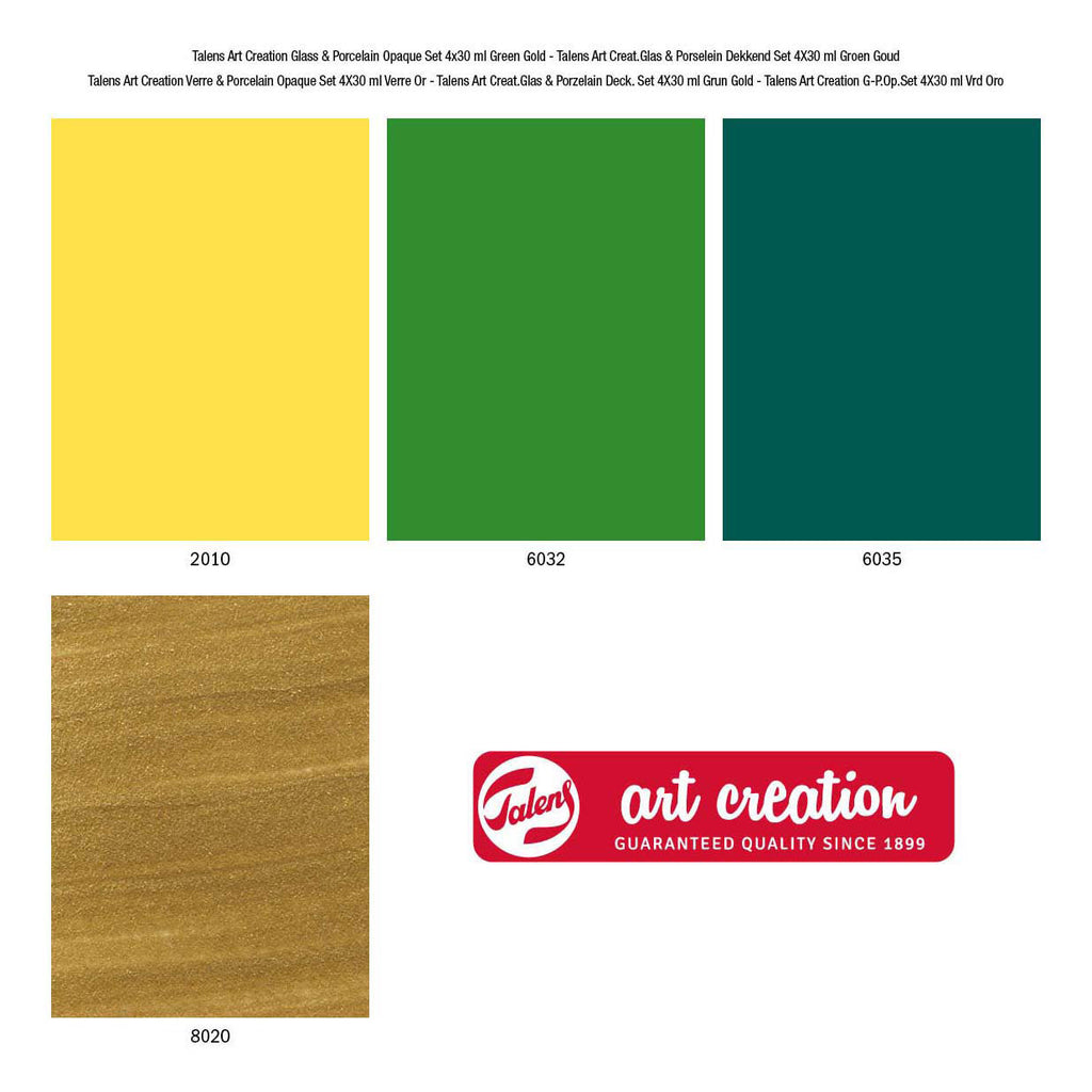 Talens art creation talens art creat.glas porselein dekkend 4x30ml groen goud