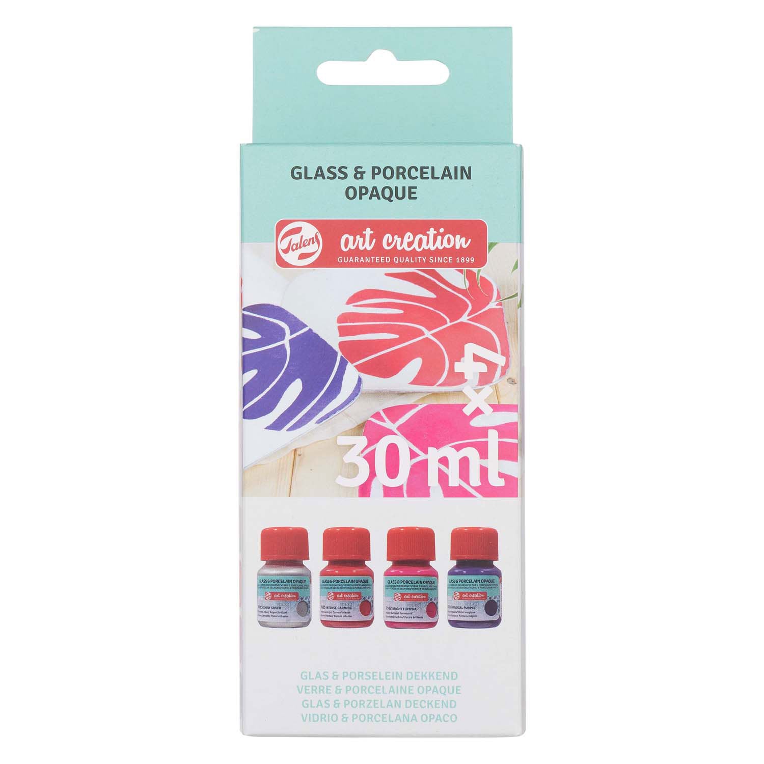 Talens art creat.glas Porzellan opak 4 x 30ml rosa silber