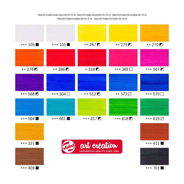 Talens Art Creation • Acrylfarben-Set 24 x 12 ml