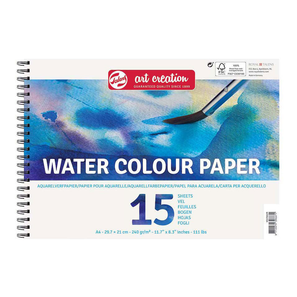 Talens Aquarellpapier A4, 250 g, 15 Blatt