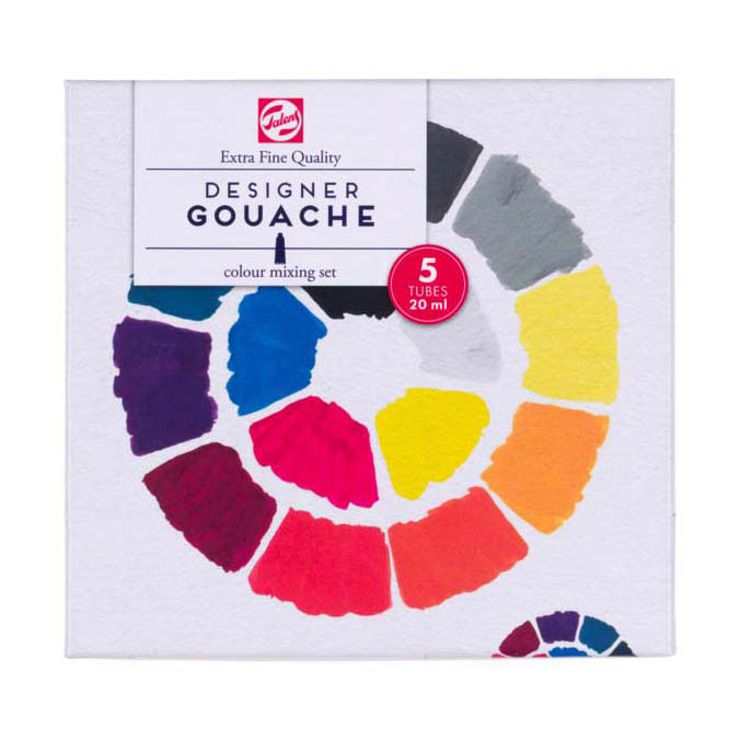 Talens • Gouache extra fein Mischset 5 x 20 ml Tuben