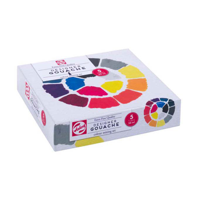 Talens • Gouache extra fein Mischset 5 x 20 ml Tuben