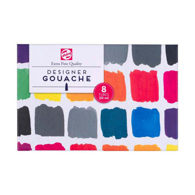 Talens gouache extra fijn mengset, 8x20ml tubes