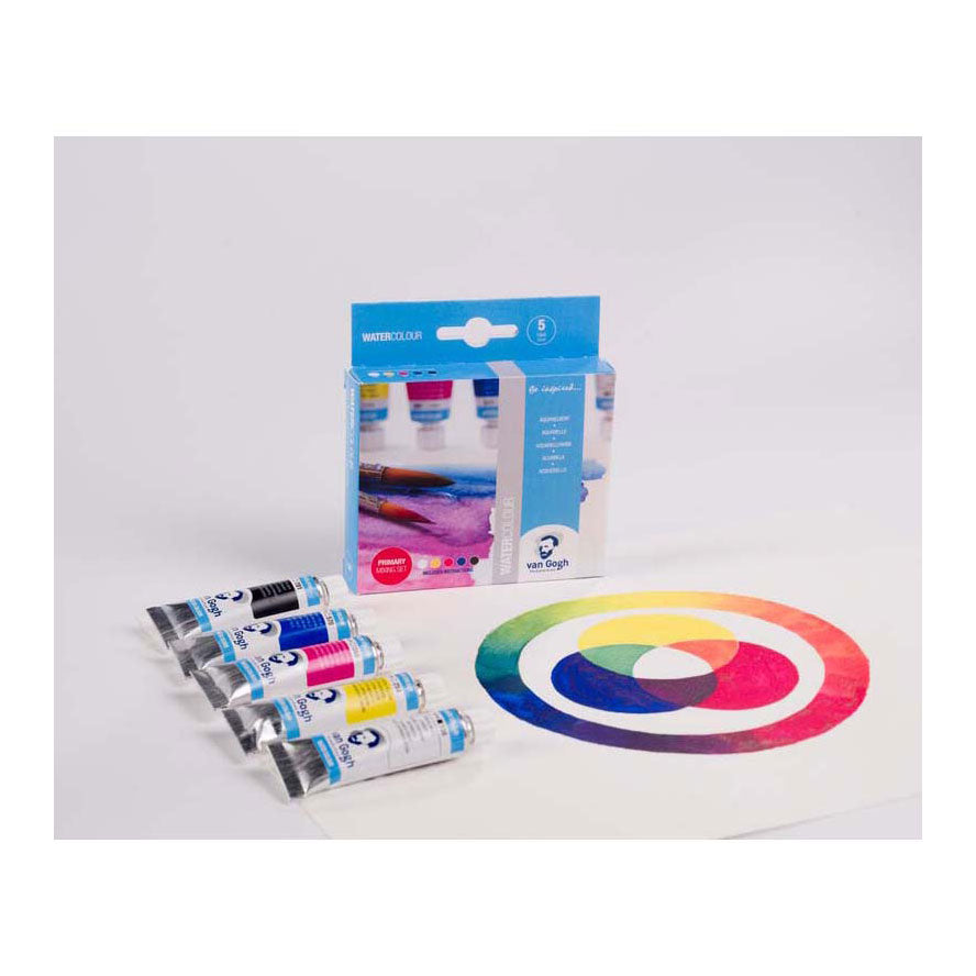 Van gogh aquarelverf primaire mengset, 5x10ml tubes