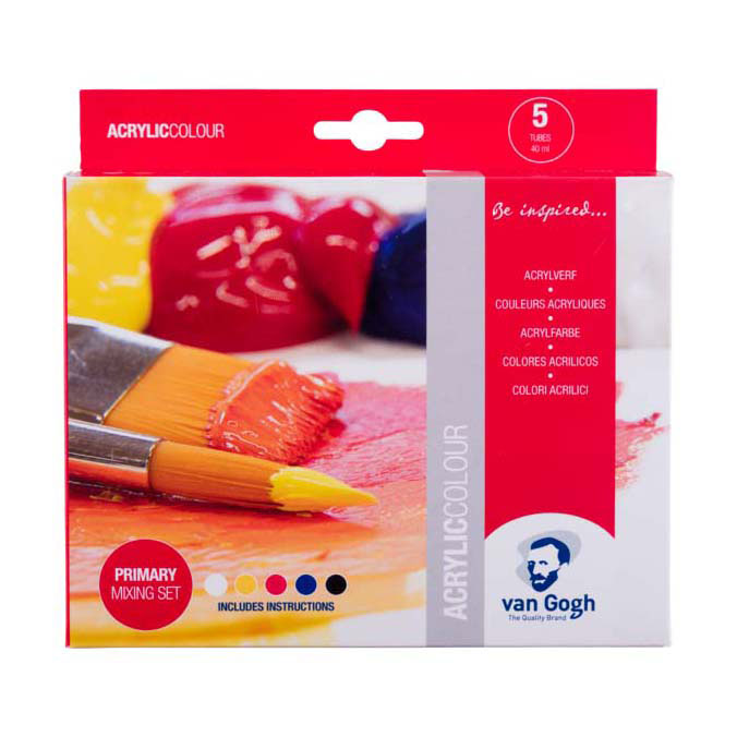 Bruynzeel Van Gogh Acrylfarben-Mischset für die Primärfarben, 5 x 40 ml